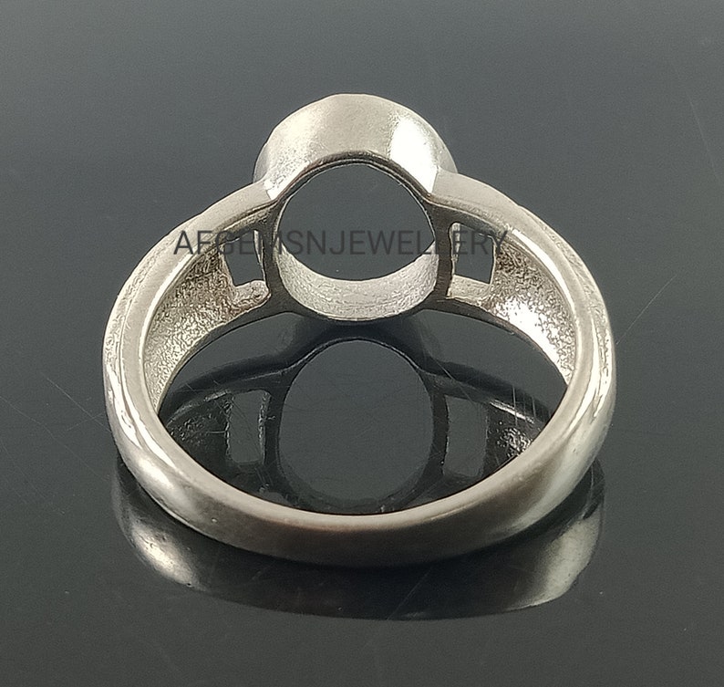 8X10 MM Oval Semi Mount Ring-Without Stone Ring-Promise Ring-Unisex Ring-925 Sterling Silver Ring-Oval Ring-Bezel Setting Ring