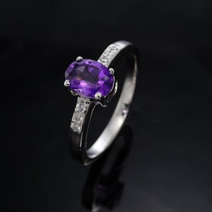 Amethyst Ring-Unique Ring-Natural Amethyst Ring-Amethyst Gemstone Ring-Vintage Ring-Proposal Ring-925 Silver Ring-Amethyst Jewelry Ring