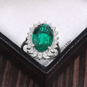 Smaragd Ring- Art Deco Verlobungsring- Versprechen Ring- Mai Birthstone- Jahrestag Geschenk für Sie