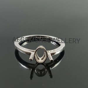 Oval Prong Setting Ring-7X5 MM Oval Semi Mount Ring-Ready To be Set With Your Own Stone-Without Stone Ring-925 Sterling Silver Ring