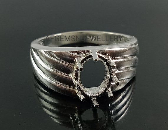 8X10 MM Oval Semi Mount Ring setting Ring without Main Stone Ring