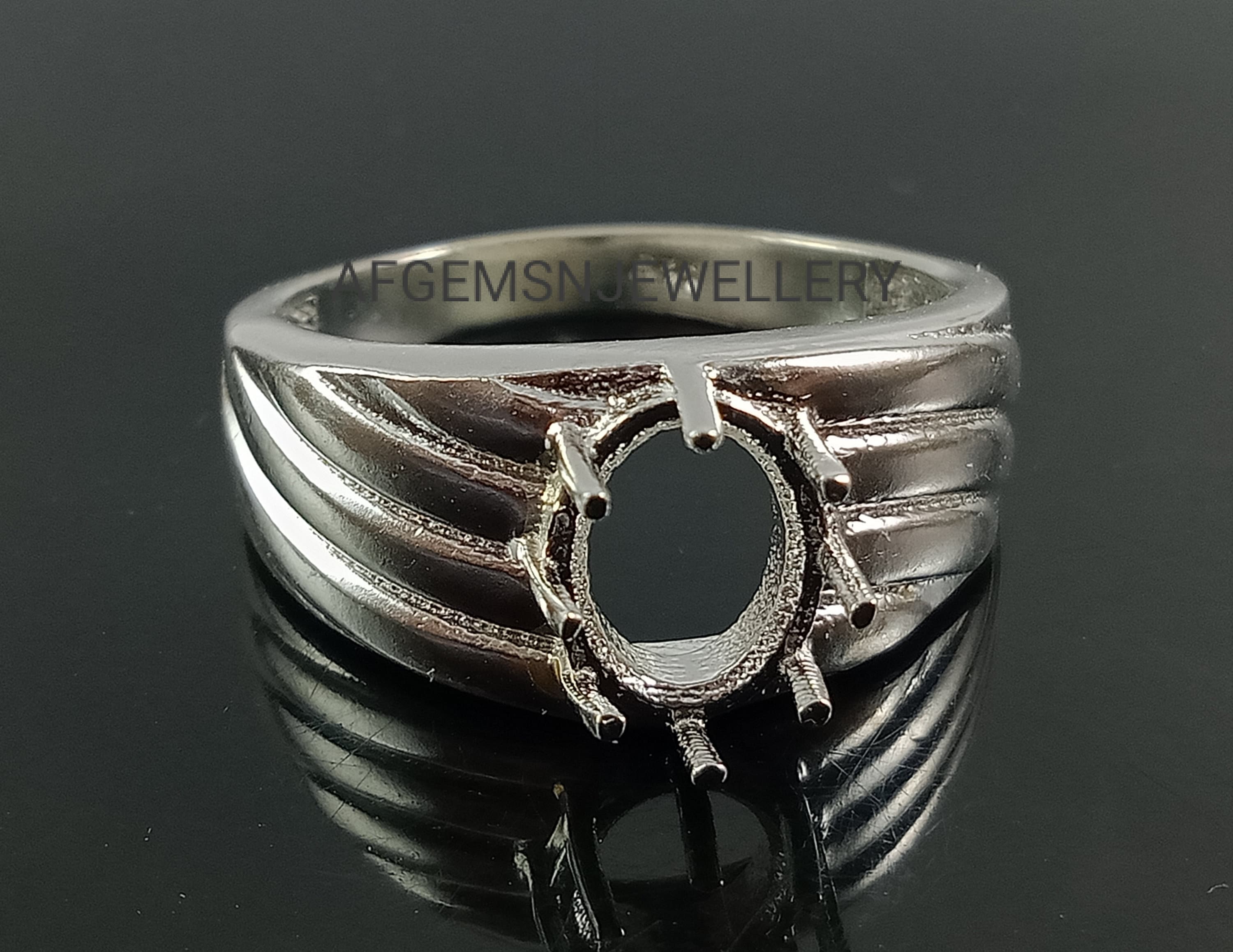 8X10 MM Oval Semi Mount RingSetting RingWithout Main Stone Etsy