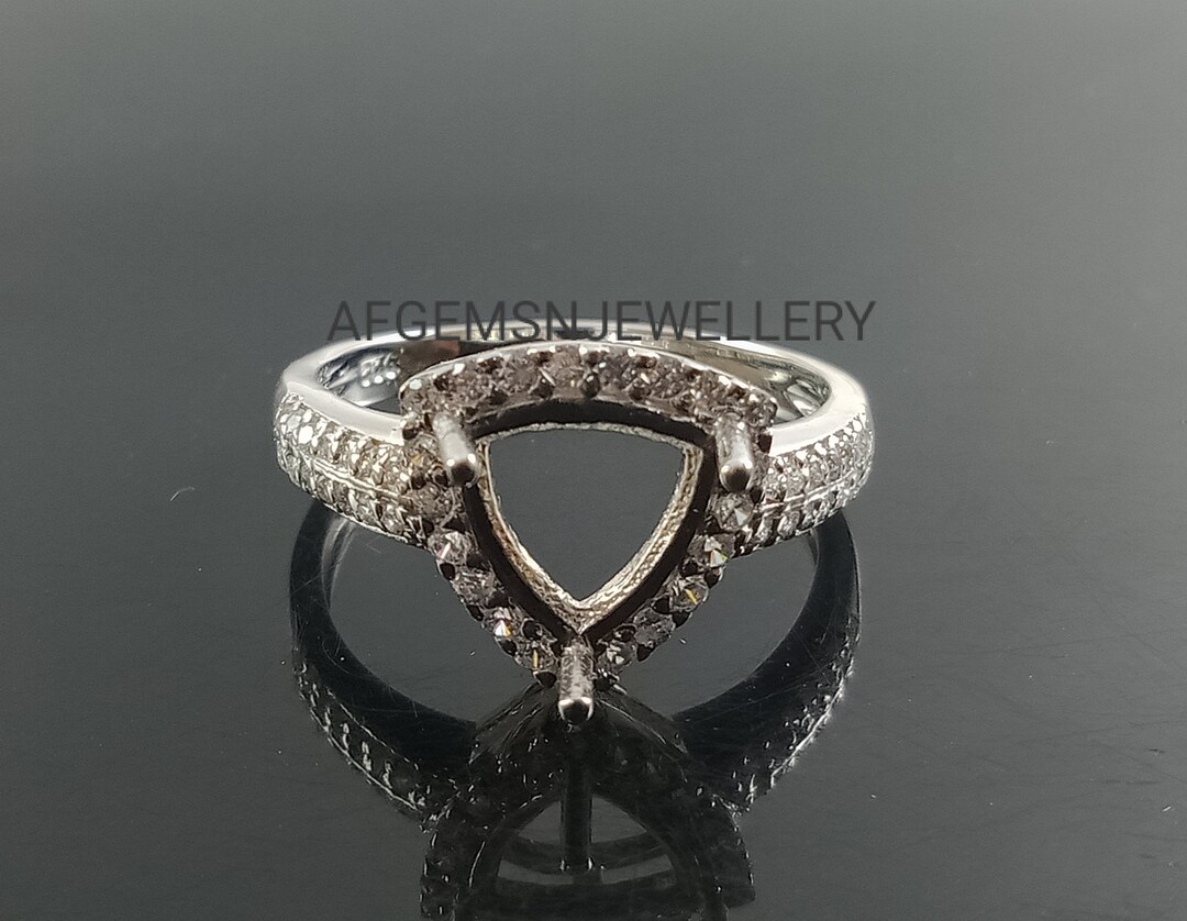 8X8 MM Trillion Semi Mount Ringwithout Stone Ringmount Ringtrillion