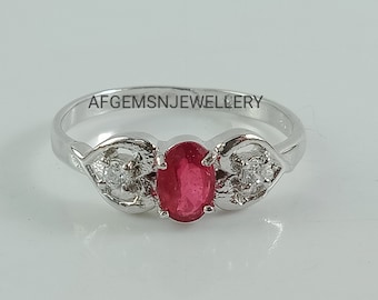 Vintage Ruby Ring-925 Silver Ring-Gemstone Ruby-Red Ruby Ring-Unique Ruby Ring-July Birthstone  Stone Ruby-Red Ruby-Ruby Jewelry Ring