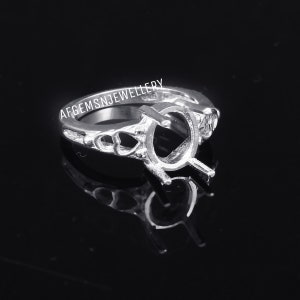 7X9MM Oval Blank Ring-Without Stone Ring-Promise Ring-Vintage Mount Ring-925 Sterling Silver Ring-7x9 MM Oval Ring-Prong Setting Ring