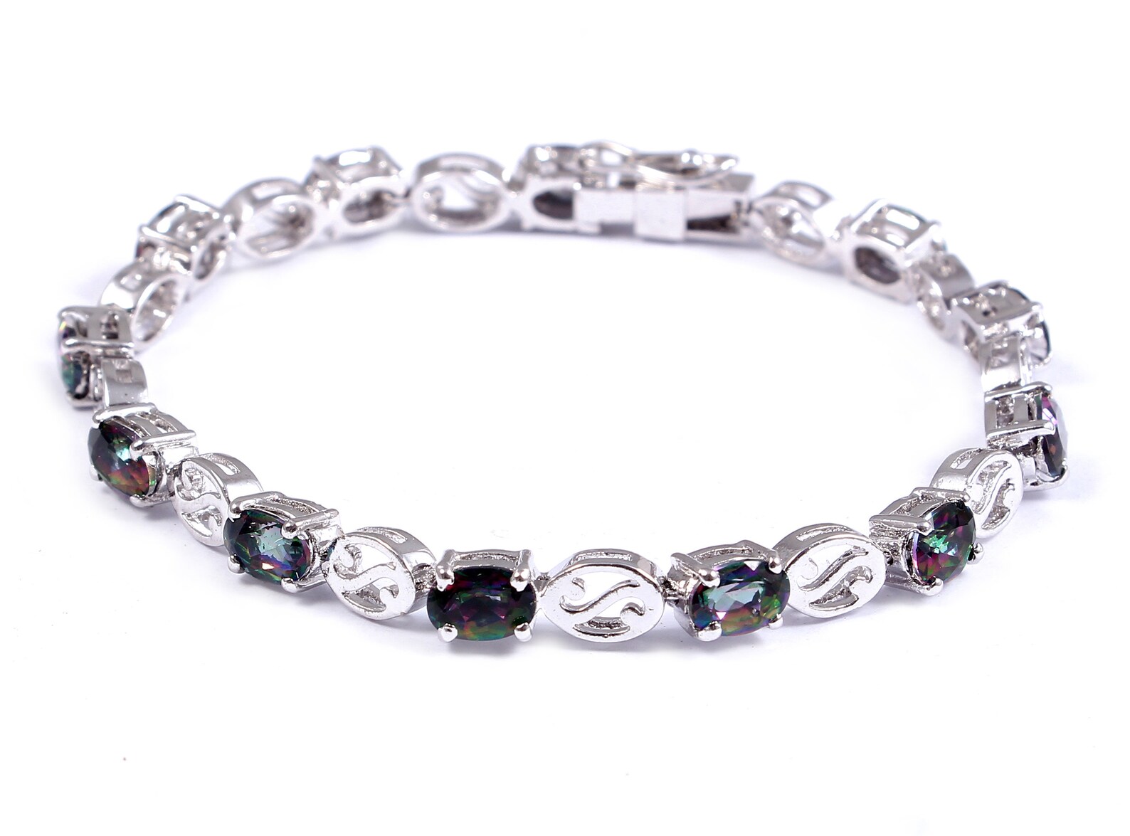 Mystic Topaz Bracelet Tennis Bracelet 925 Silver Etsy