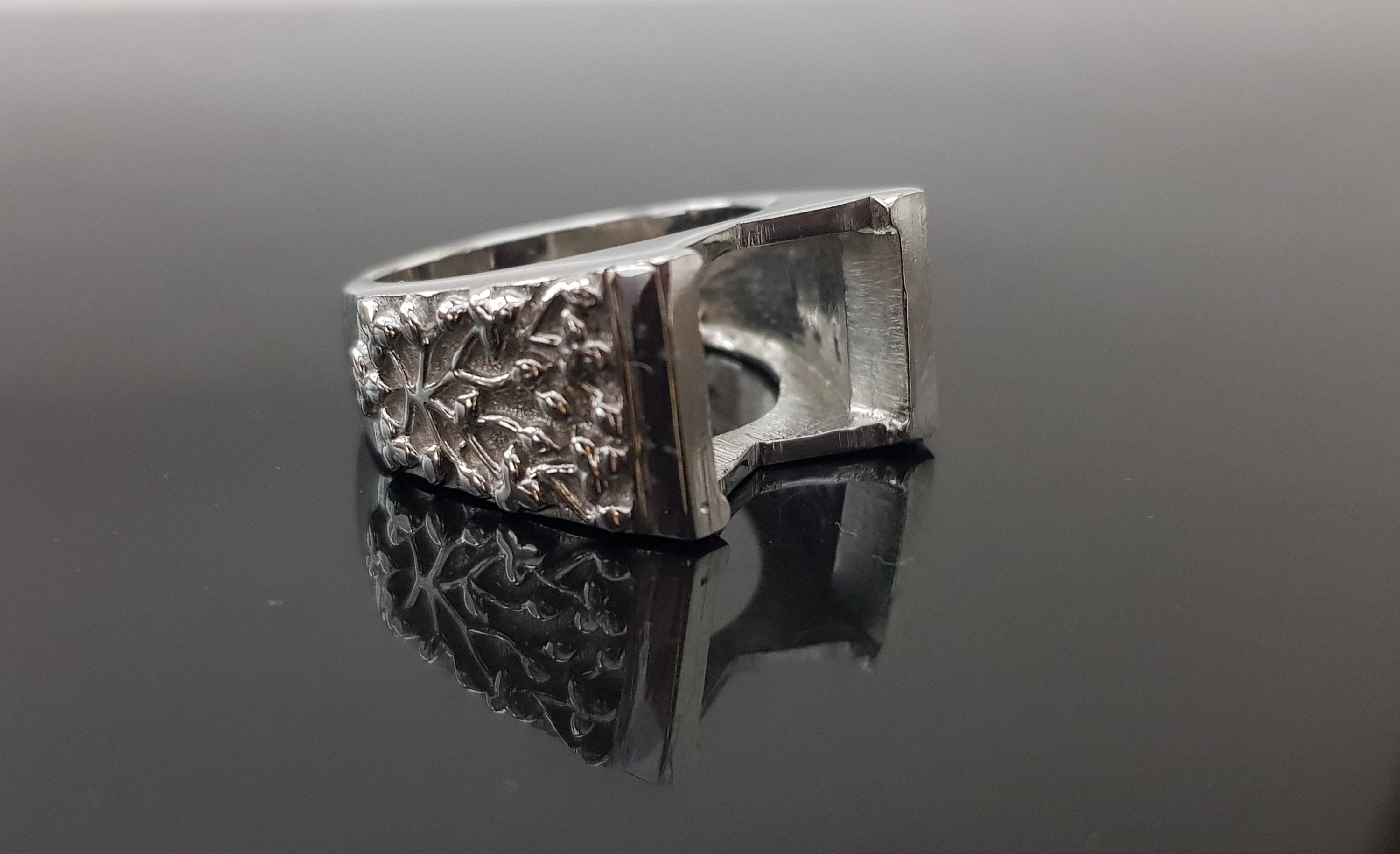 11X13MM Rectangle Semi Mount Ring-unique Ring-without Stone Ring
