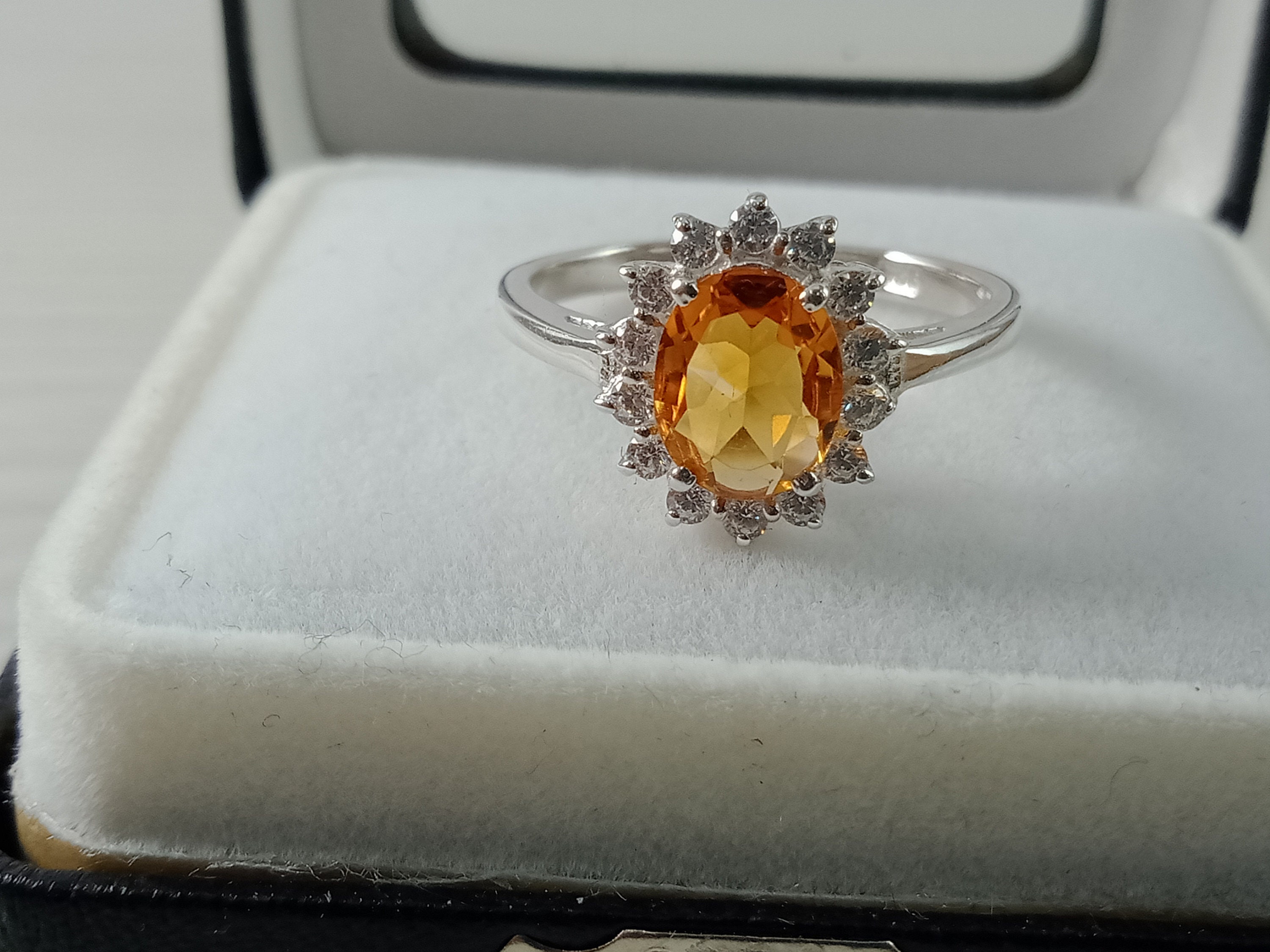Natural Golden Topaz Ring-Wedding Golden Topaz Ring-925 | Etsy