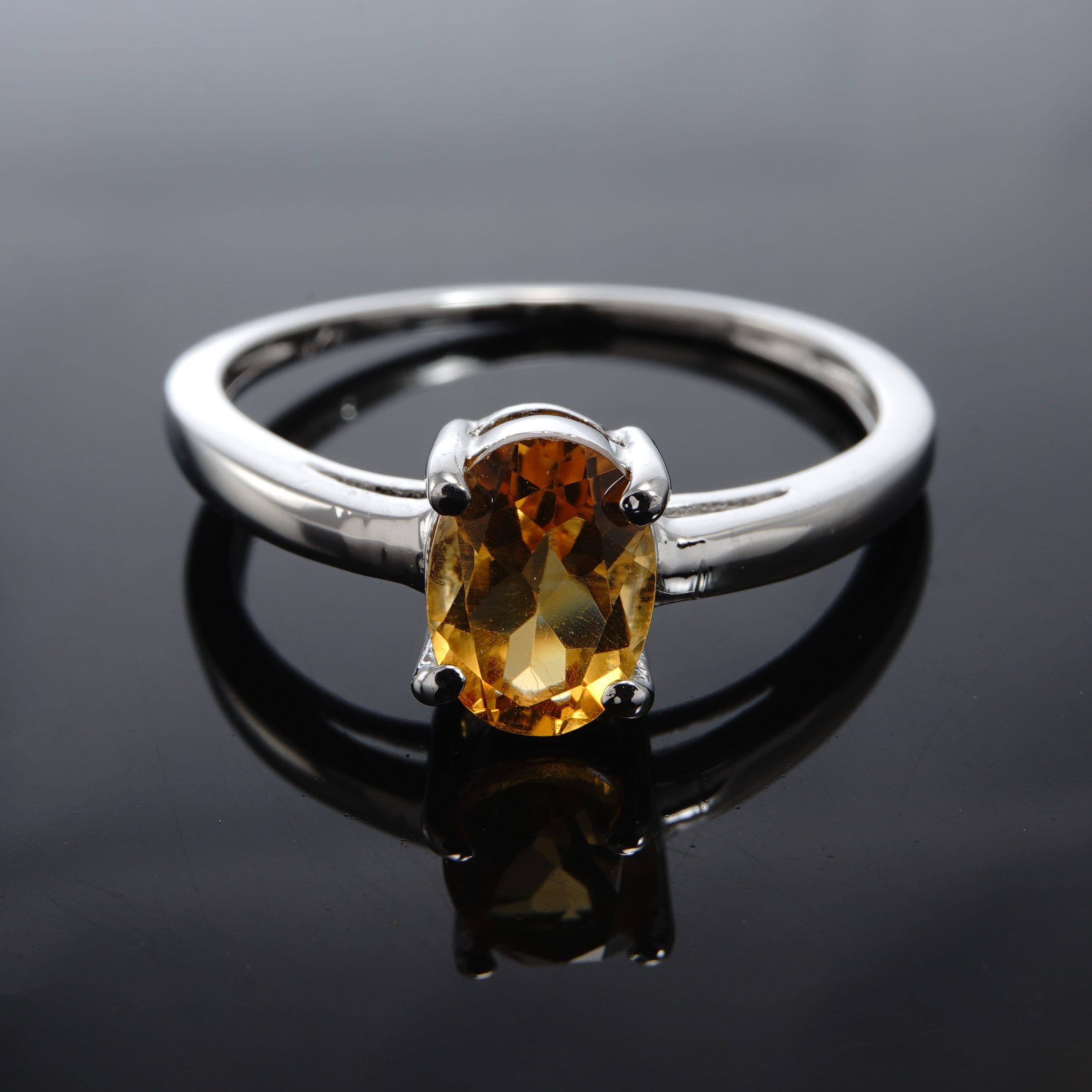 ☆TATIANA☆ Silver 925 Yellow Topaz Pear Bezel RingCR0487 204252_alt1.jpg