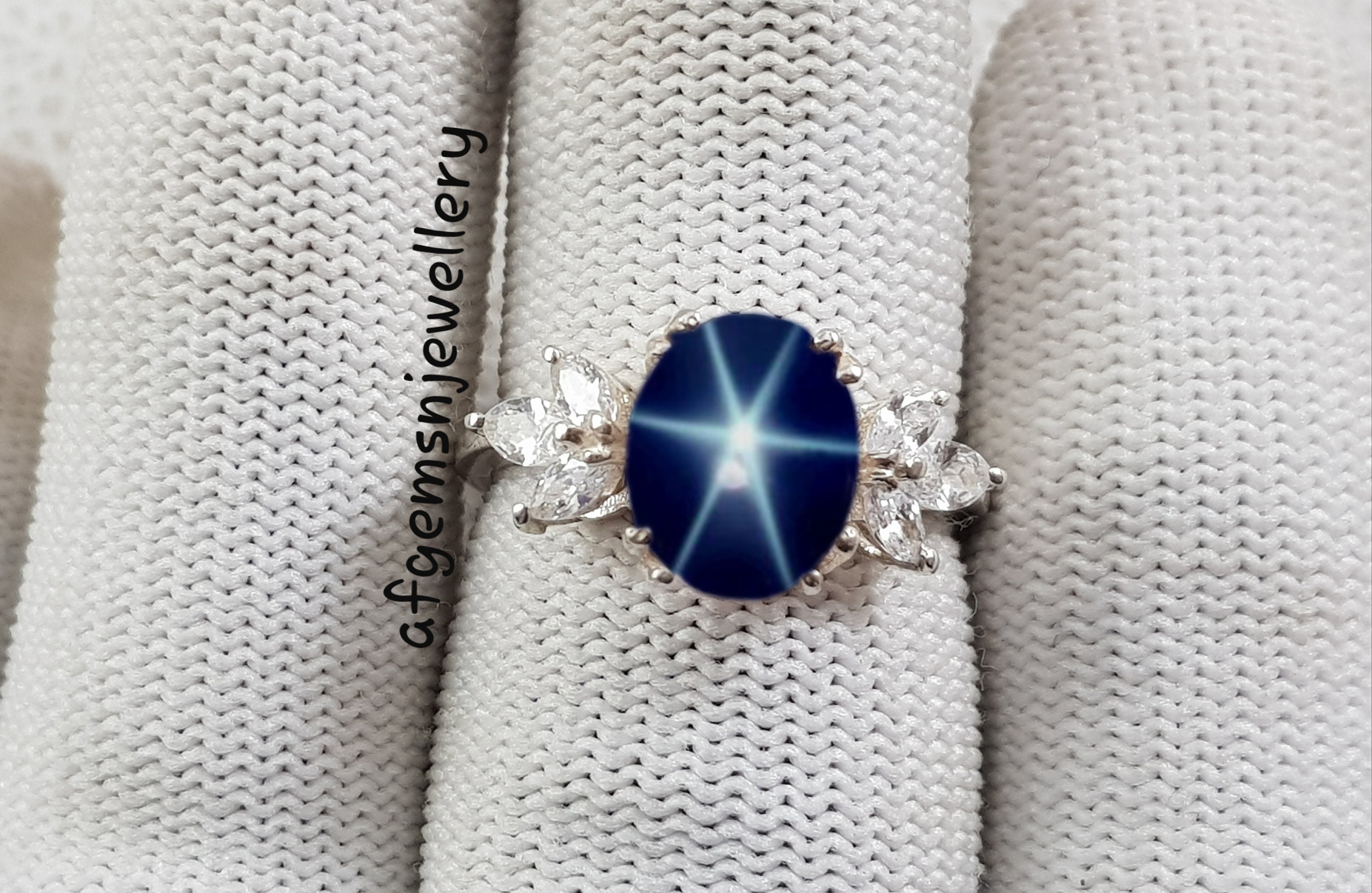 Natural Lindy Star Sapphire Ring Sterling Silver 925 6 Star - Etsy