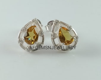 Sultanite Stud Earrings-Sultanite Colour Changing Earrings-Women Earrings-Turkey Sultanite Stud-Pear Cut Sultanite Earrings