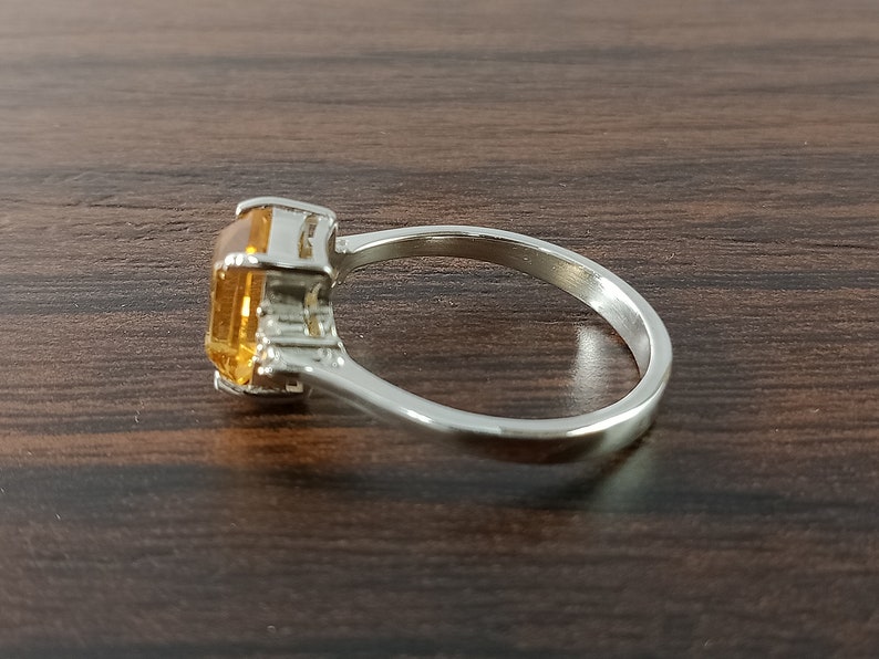 Gift Ring-Golden Topaz Ring-Yellow Topaz Ring-Vintage Ring-Birthstone Topaz Ring-Natural Golden Topaz Gemstone Ring-Promise Ring-Topaz Ring image 6