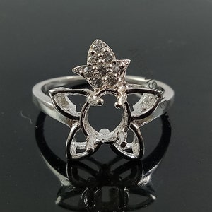 7X7 MM Round Semi Mount Ring-Without Stone Ring-Ready To be Set With Your Own Stone-Jewelry Ring-925 Sterling Silver Ring-Prong Setting Ring