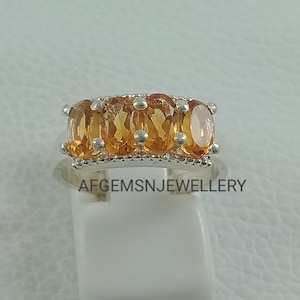 100%Natural Yellow Topaz Ring-Golden Topaz Jewelry-Vintage Ring-Oval Cut-Unique Ring-Yellow Golden Topaz-November Birthstone Ring