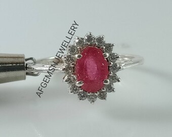 Natural Ruby Ring-Silver Ruby Ring-Gemstone Ruby-Vintage Ruby Ring-Unique Ruby Ring-July Birthstone Ruby-AAA++ Ruby Stone-Red Ruby-Gems Ring