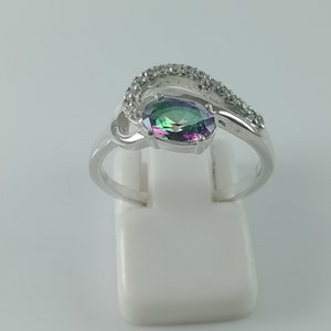 Mystic Topaz Ring-Handmade Ring-Mystic Ring-Multi Colors Mystic Topaz Gemstone Ring-925 Silver-Vintage Mystic Ring-Mystic Topaz Jewelry Ring