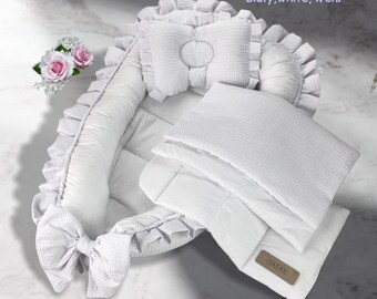 exclusivo Baby Nest decorado con Decorativo Gipiure lafel Elegante Cocoon