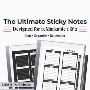 Plantilla de notas adhesivas digitales con hipervínculos para una toma de notas organizada y memorable