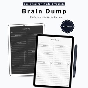 Digital Brain Dump for Goodnotes and Notability | Productivity Planner