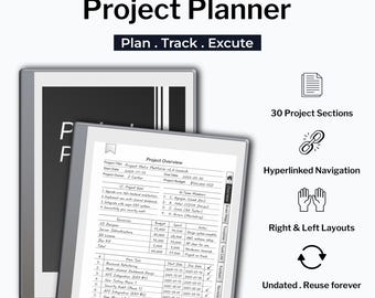 Digitaler Projektplaner für reMarkable | 30 Projekte | Undatiert & verlinkt