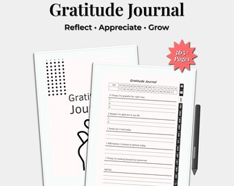 Daily Gratitude Journal for Supernote | Hyperlinked Mindfulness Notebook