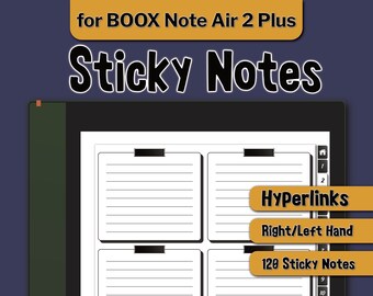 Notas adhesivas personalizadas para Boox Note Air 2 Plus, plantillas de Boox Note Air 2 Plus, descarga digital