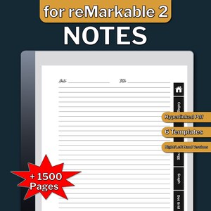reMarkable-2 Notebook, Digital Notebook for reMarkable-2, reMarkable-2 Templates, Digital Notebook for E-ink Tablets, Digital Download