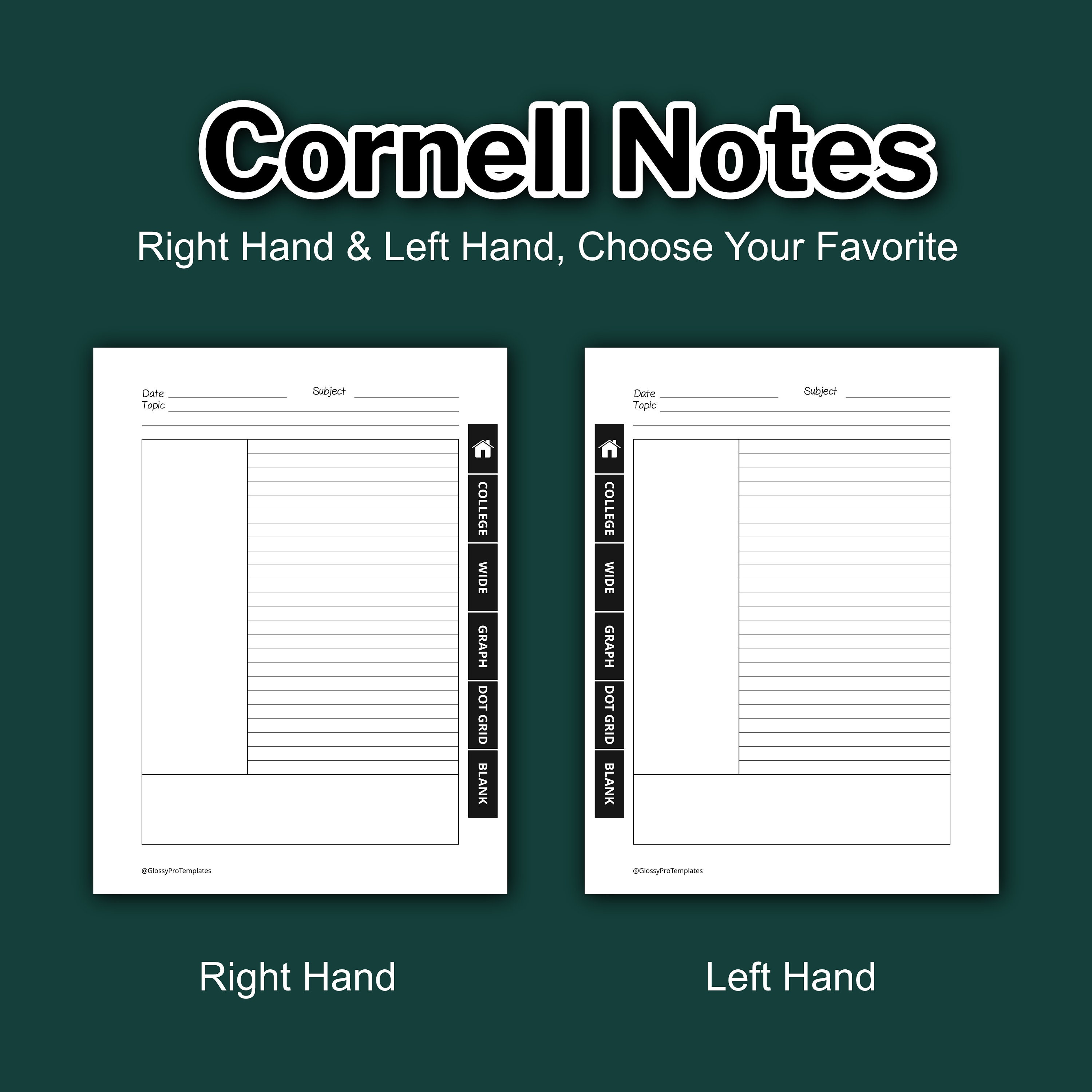 BOOX Note Air 3 C Cornell Notes, Note Taking Templates for Boox Note ...