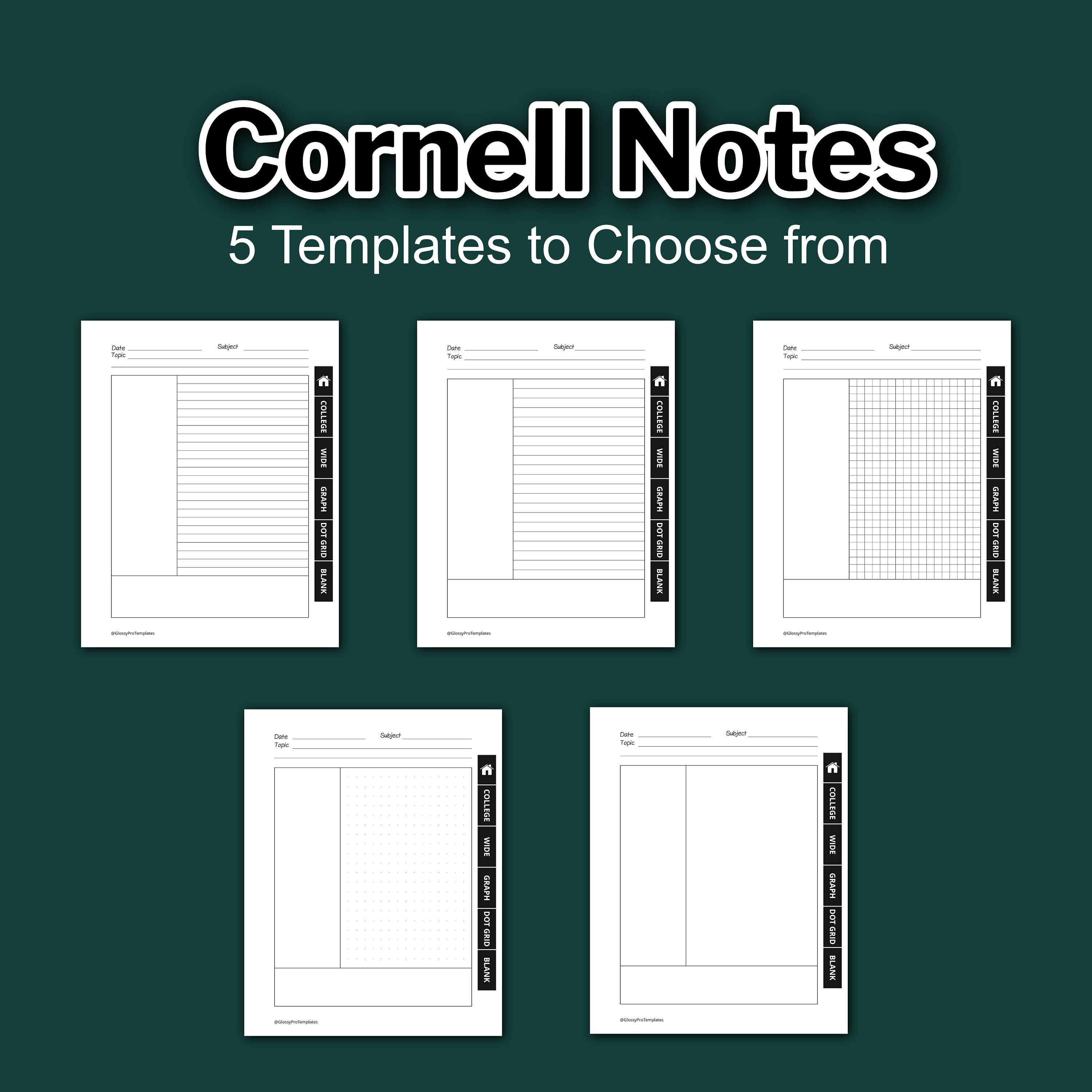 BOOX Note Air 3 C Cornell Notes, Note Taking Templates for Boox Note ...