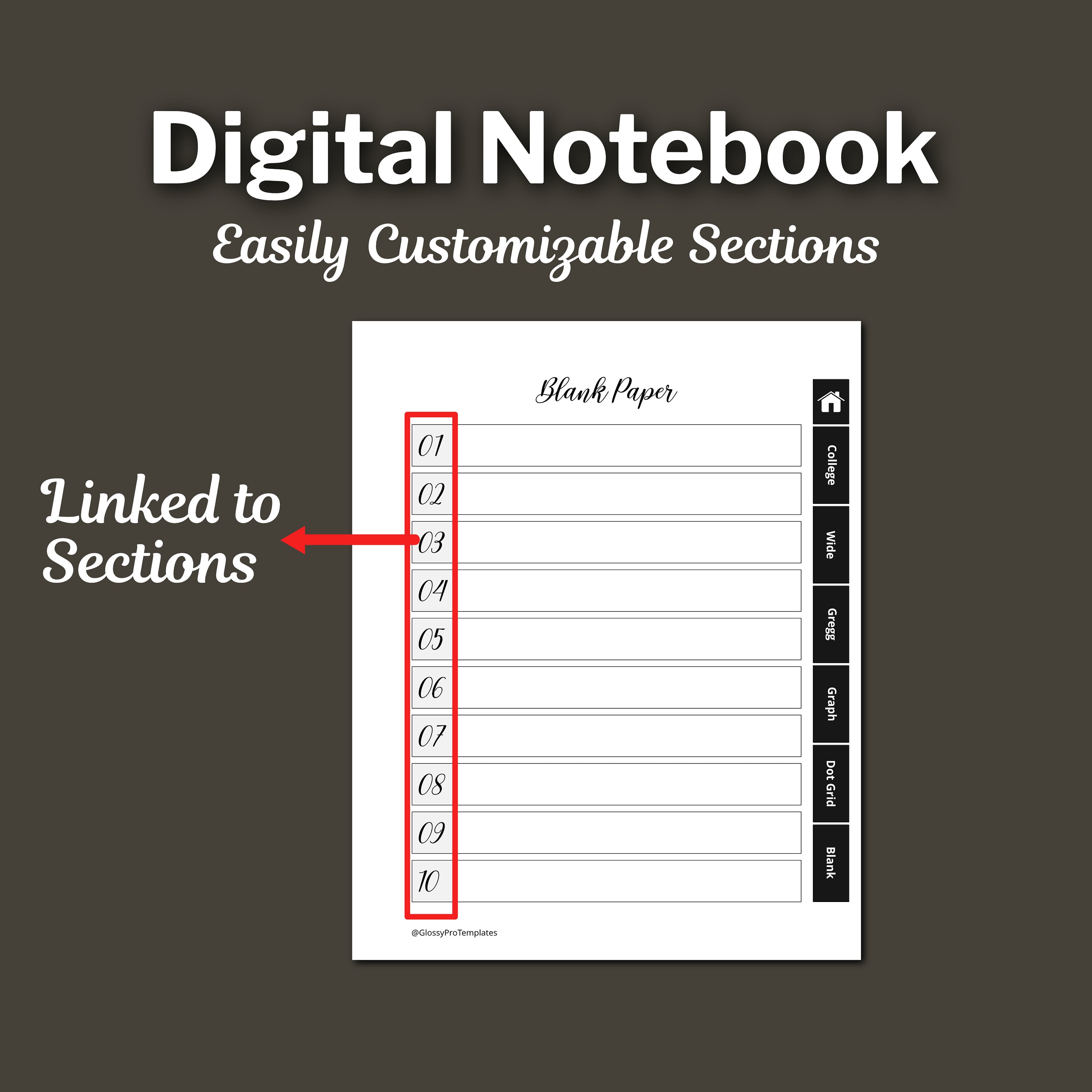 SUPERNOTE Notebook Supernote Templates Digital Notebook Etsy