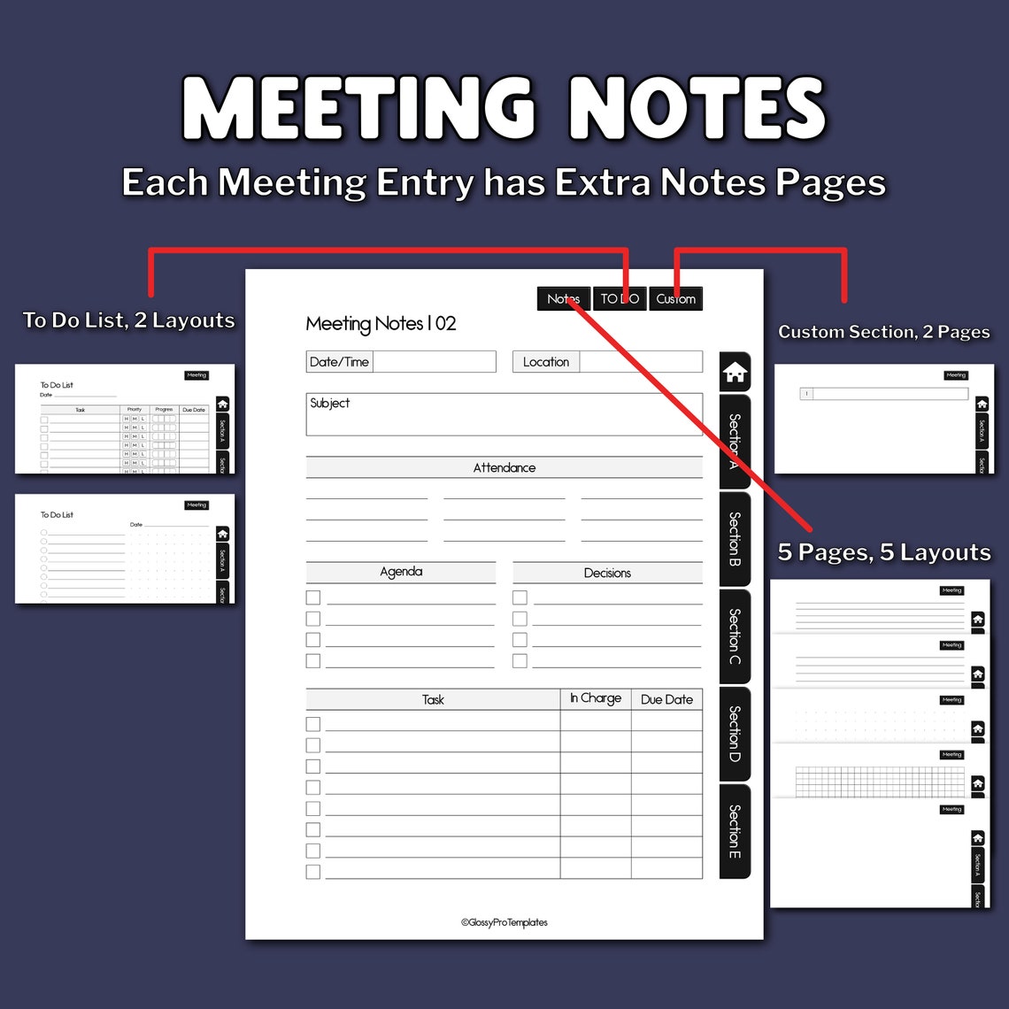 BOOX Note Air 2 Plus Meeting Notes, Boox Note Air 2 Plus Templates ...