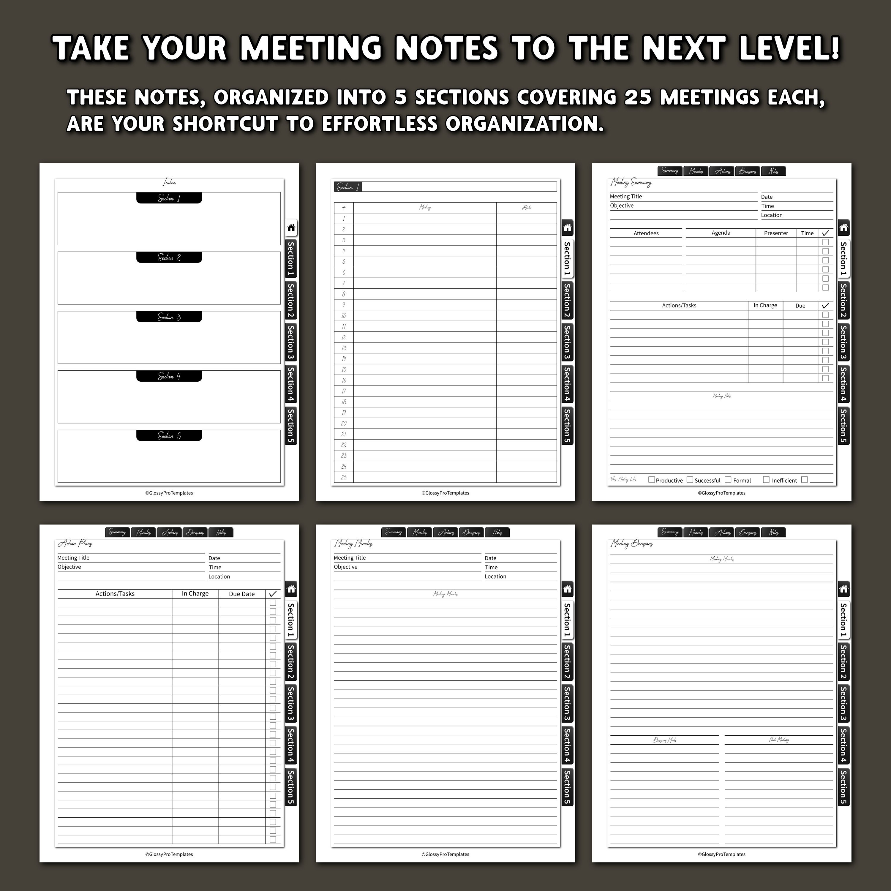 Supernote Notes SUPERNOTE Meeting Notes Templates, Meeting Minutes Templates, Supernote ...