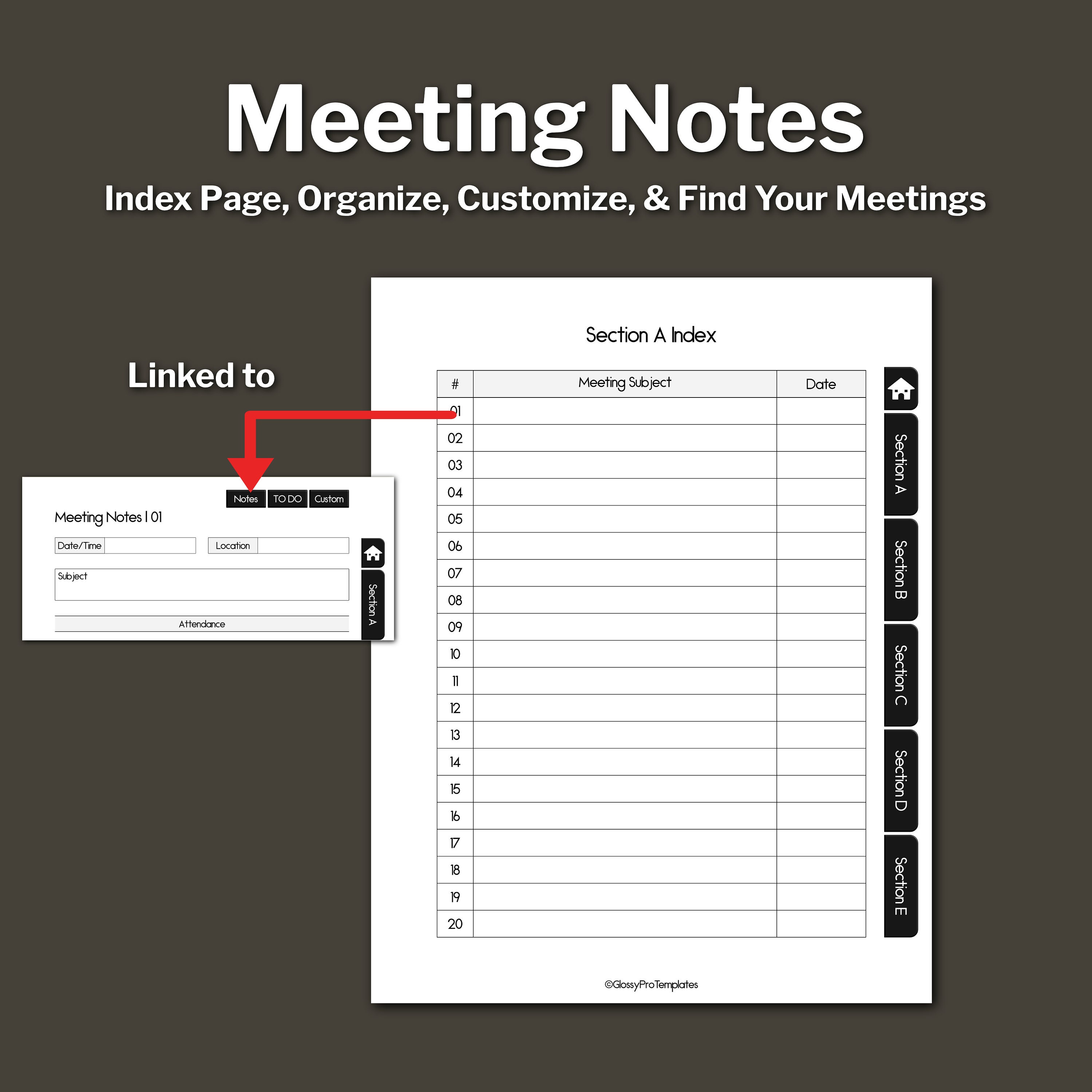 Supernote Notes SUPERNOTE Meeting Notes, Supernote Templates, Meeting Minutes ...