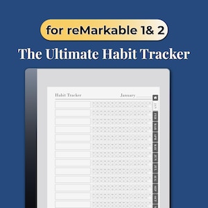 The Ultimate Habit Tracker for reMarkable 2 | Hyperlinked Habit Tracker: 2 Templates | Templates for reMarkable | Digital Download