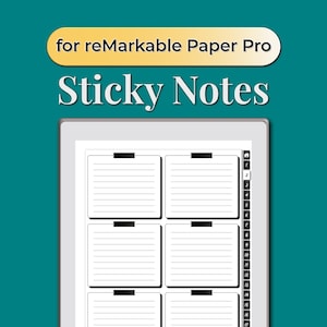 Custom Sticky Notes for reMarkable Paper Pro | Post-it Notes | Digital Download