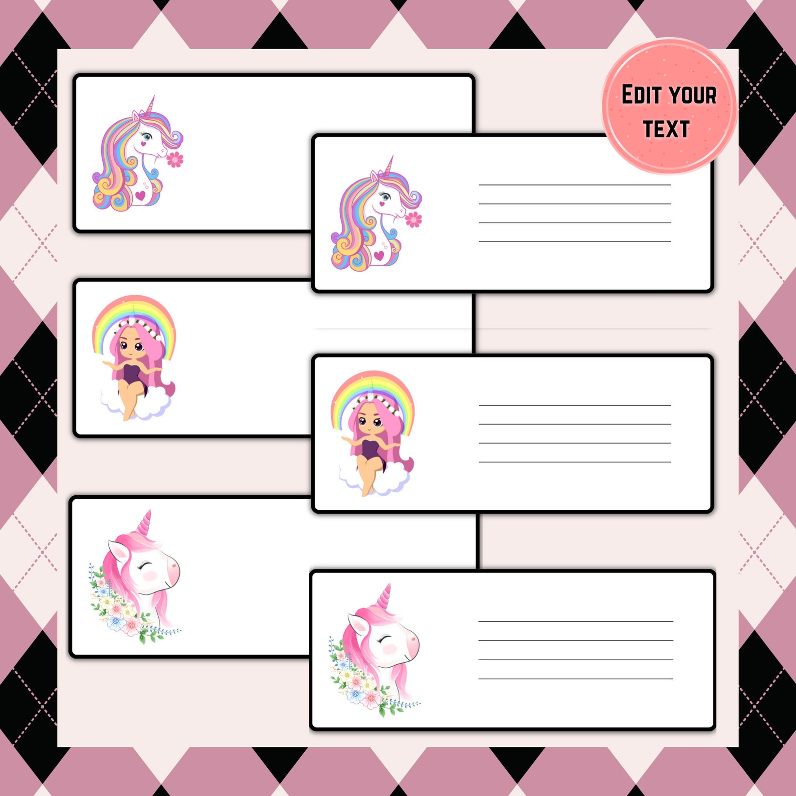 Classroom Labels Cute UNICORN Classroom Labels Classroom - Etsy