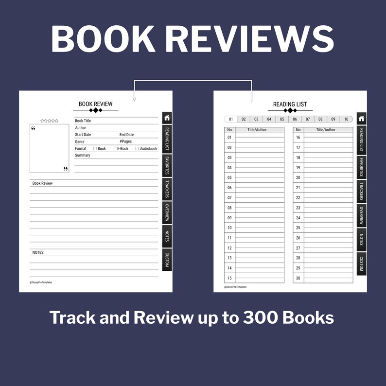 BOOX Note Air-2 Plus Reading Journal Book Review PDF - Etsy