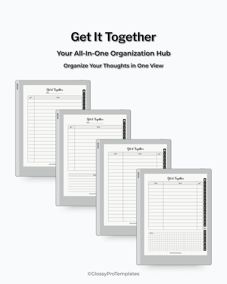 Brain Dump Template BOOX | Hyperlinked Priority Matrix | Digital Task ...
