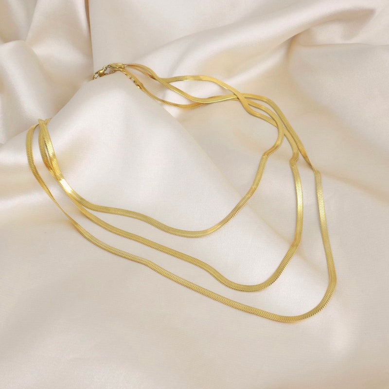 Gold & Grey Layered Necklace main image 1