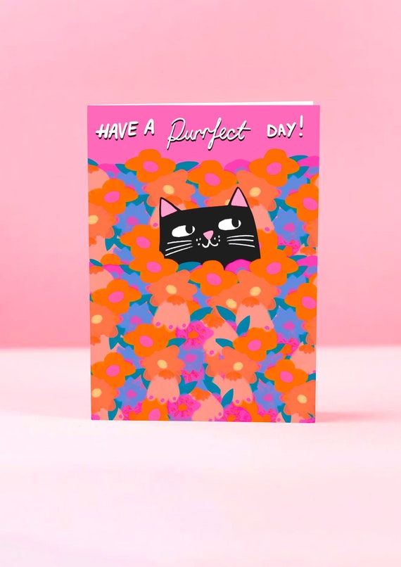 Purrfect Day greetings card
