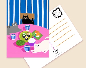 Cats Do Sushi postcard