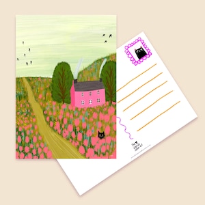 Pink Cottage postcard