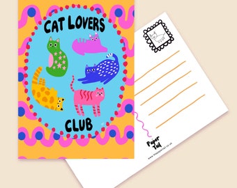 Cat Lovers Club postcard