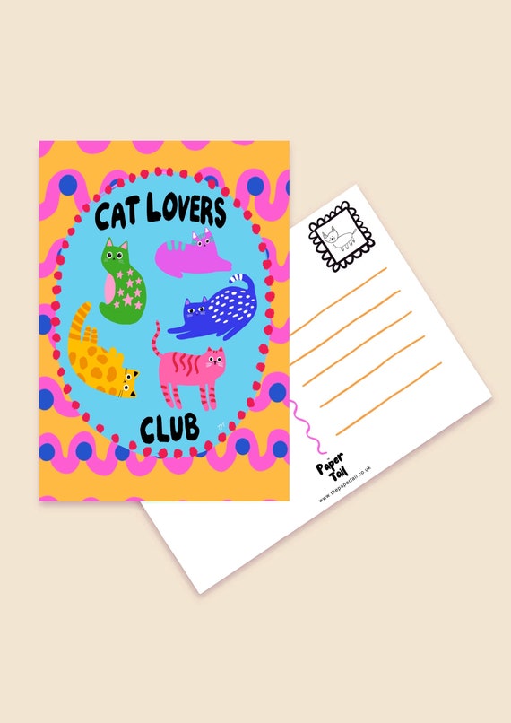 Cat Lovers Club postcard