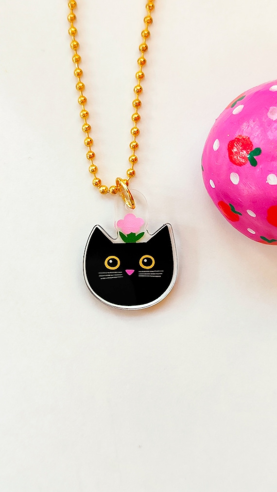 Black Cat Charm Necklace
