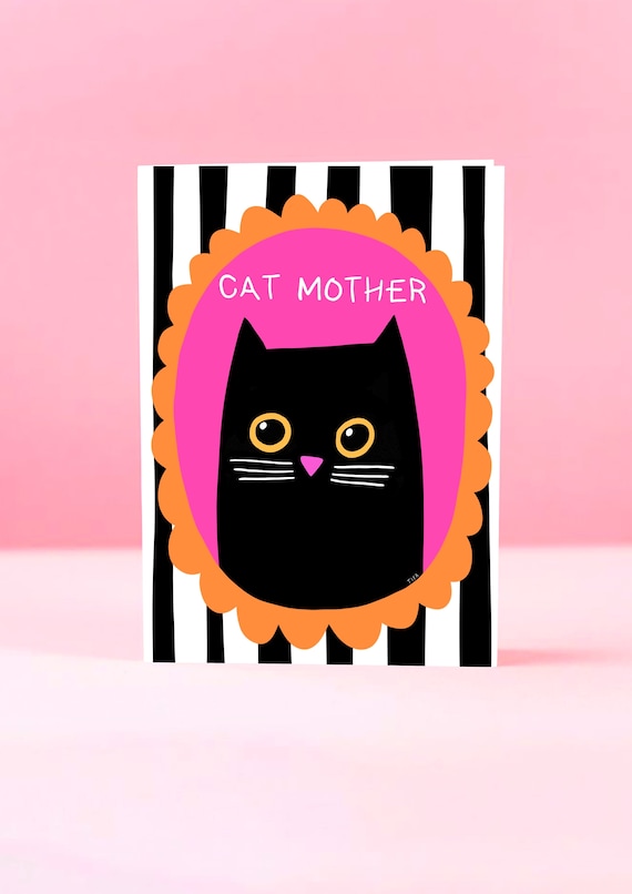 Cat Mother greetings card