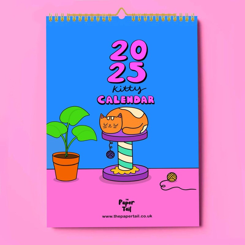 2025 Cat Calendar Etsy