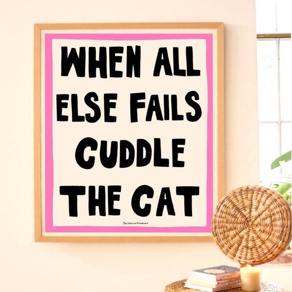 Cuddly Cat print