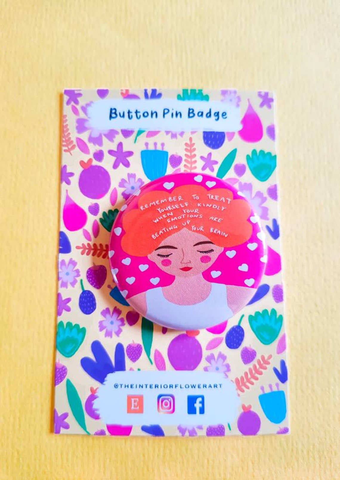 38mm Quote pin badge Etsy