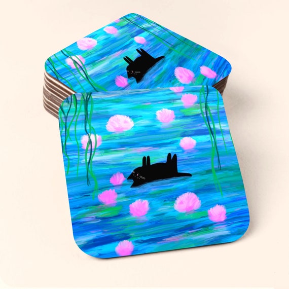 Floating Cat coaster